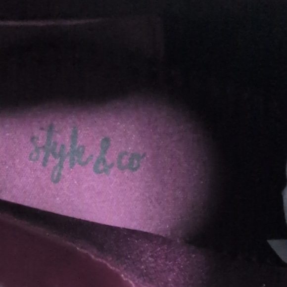 Style & Co. Masrinaa Rich Burgundy/Plum Ankle Block Heel Booties Size 10M  NEW - Picture 5 of 7